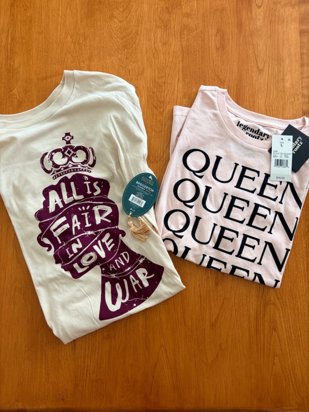 Legendary Whitetails Girls' Pink & Cream Graphic Tees - Queen & Playful Script